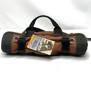 Bucket Boss Original Series Zippered Tool Roll Brown Heavy Duty 6 pocket 74004